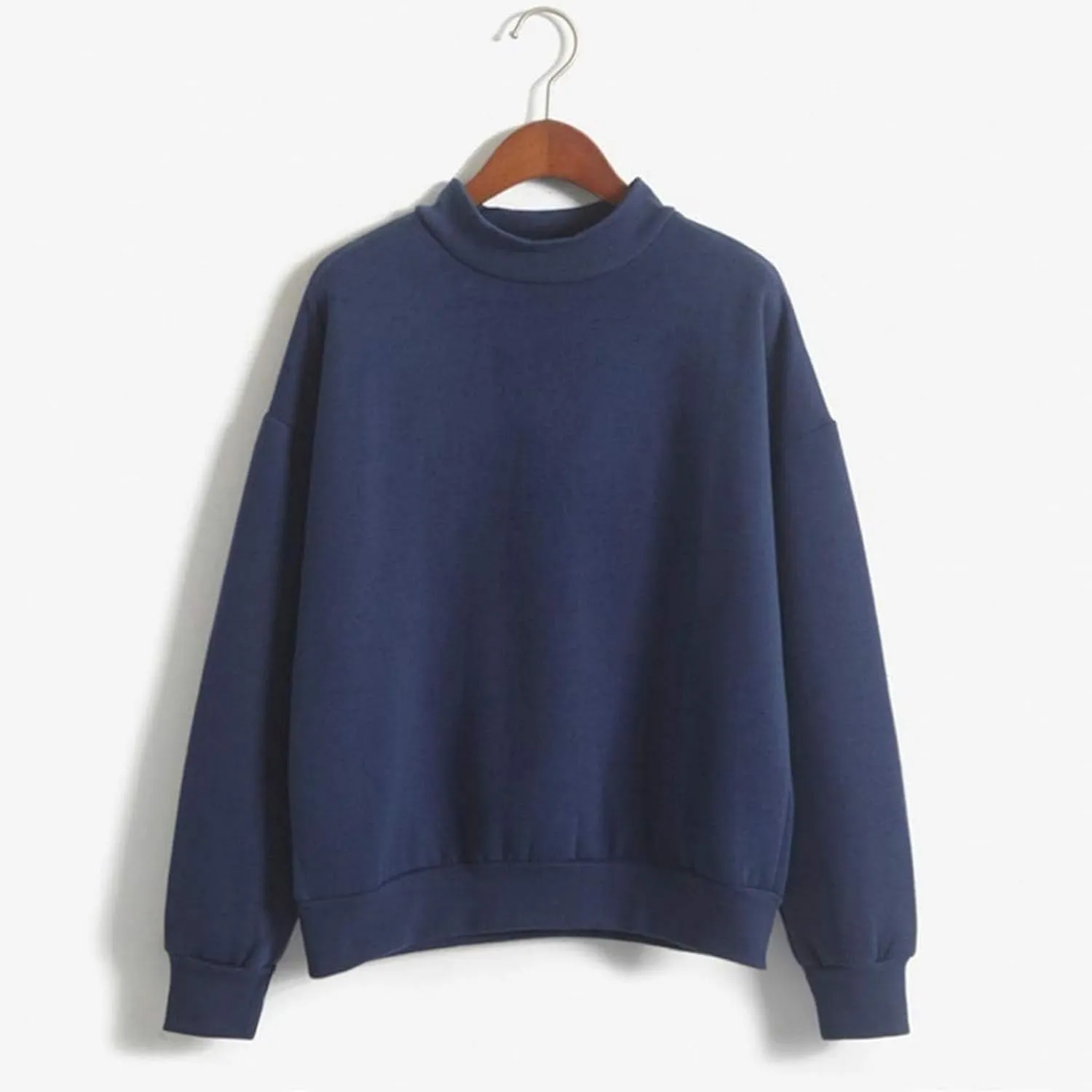 Women's Oversized Sweatshirts Half Turtleneck Pullover Long Sleeve Fleece Tops Solid Casual Loose Fall Fashion Outfits