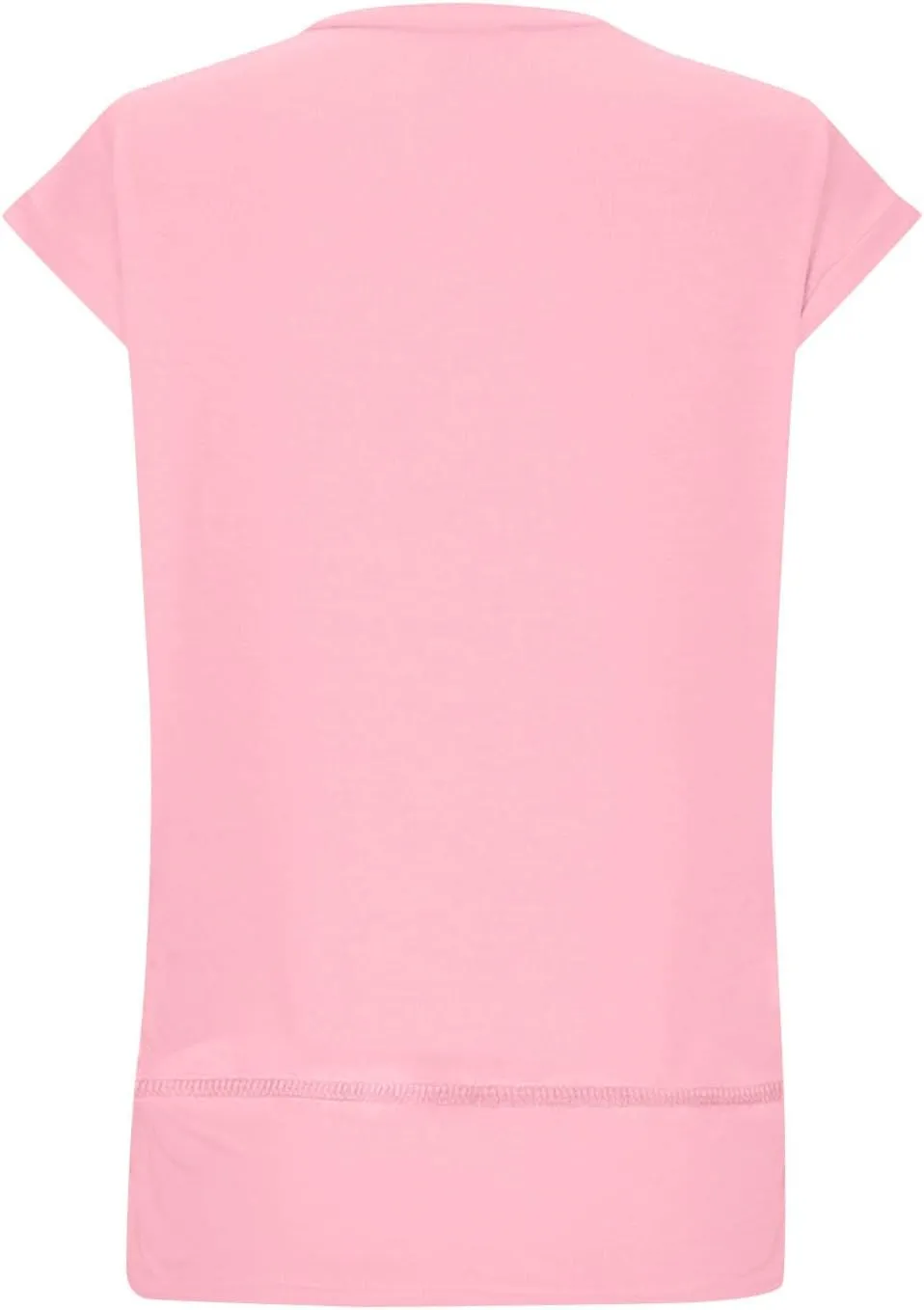 Womens Tops Fashion Cap Sleeves Round Neck Side Slit Solid Color Loose Comfy Casual Summer Outdoor Walking T-Shirts