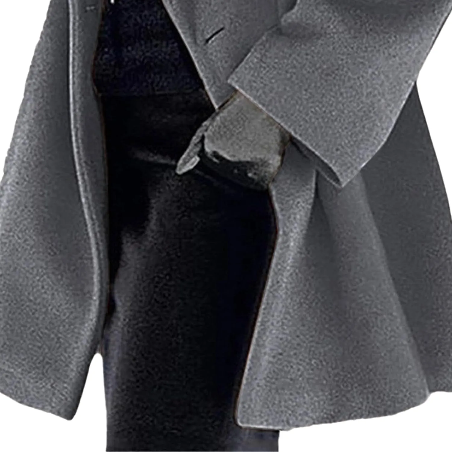 Womens Trench Coat Long Wool Blend Coats Single Breasted Jackets Fall Winter Casual Shawl Collar Overcoat Outerwear