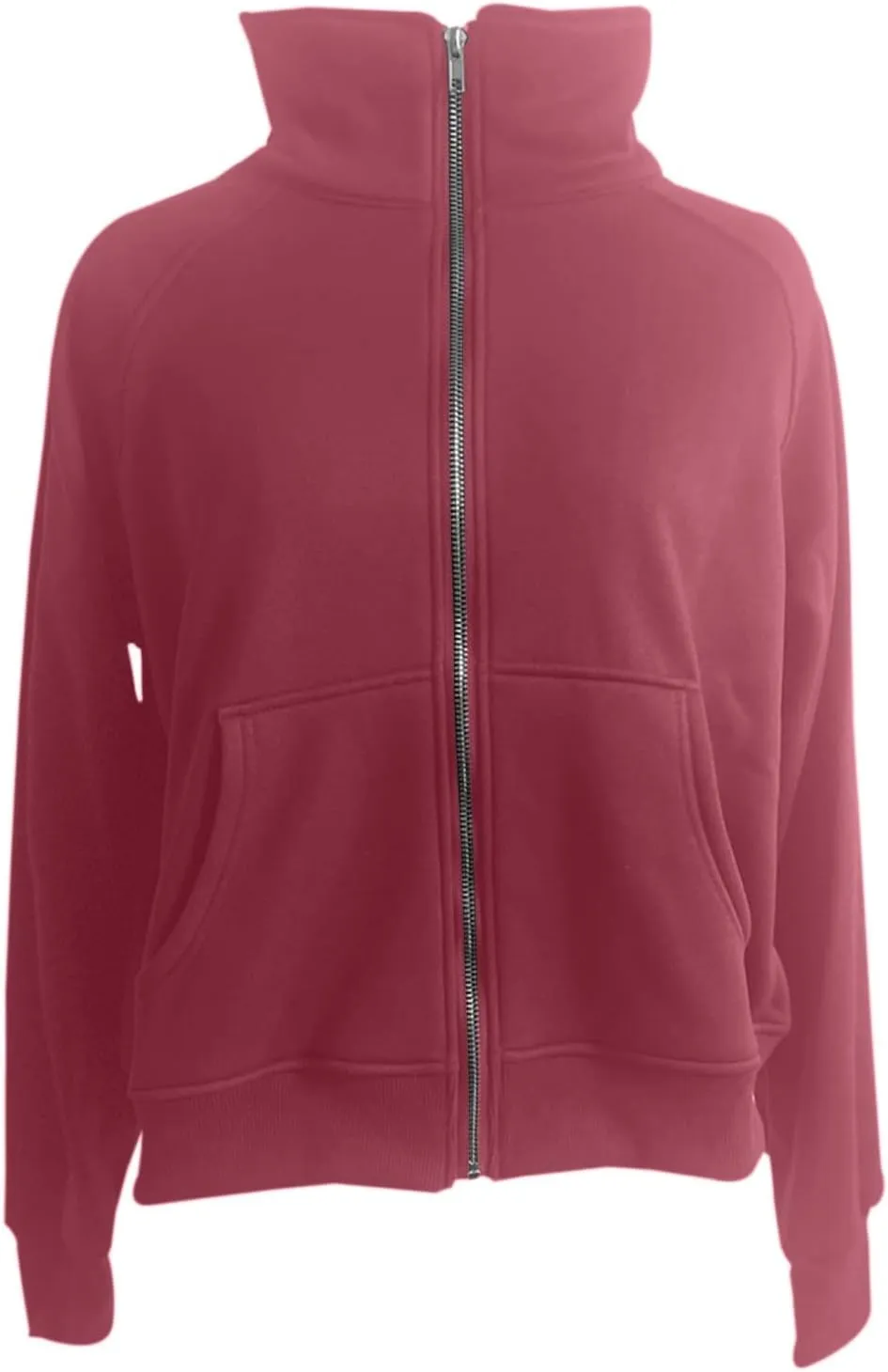 Womens Zip Up Hoodies 2024 Fleece Jacket Oversized Cropped Sweatshirt Casual Solid Fall Winter Clothes with Thumb Hole