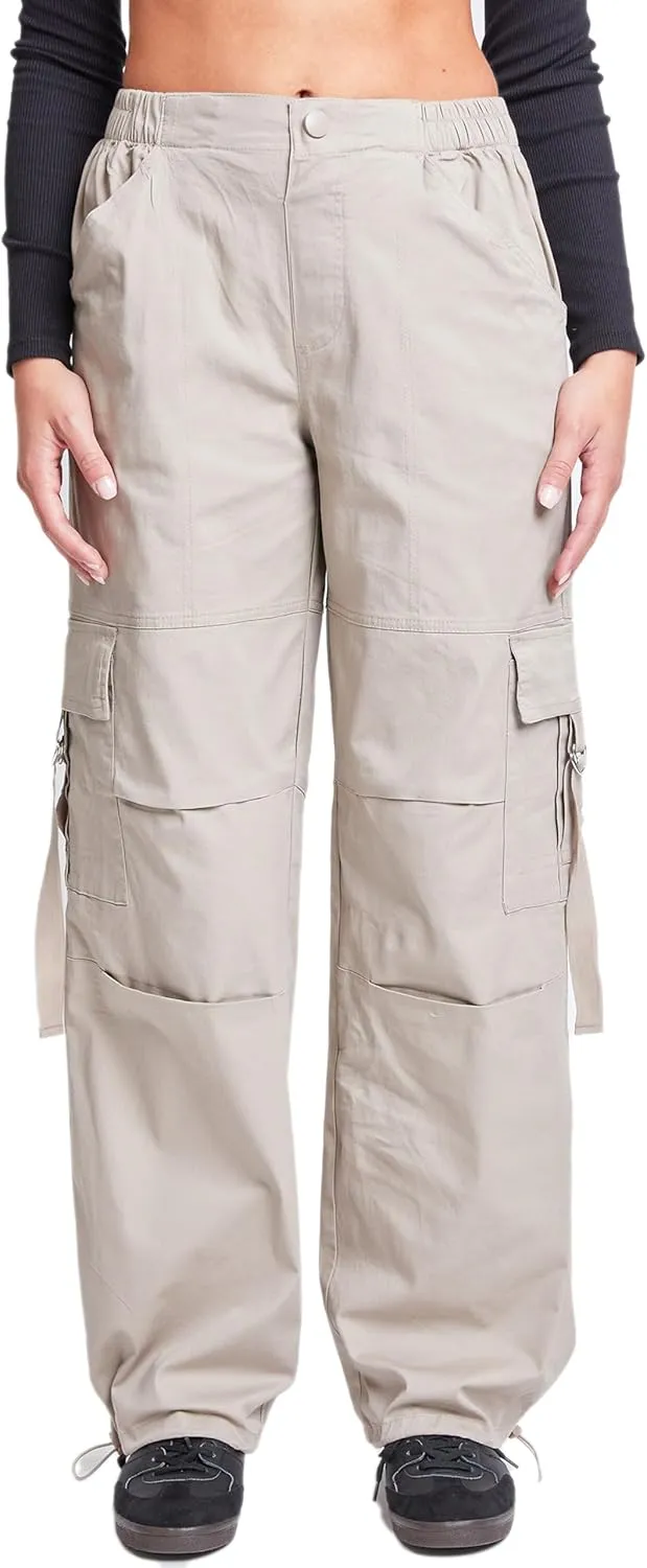 YMI Relaxed Fit Colored Cargo Utility Pant, Charcoal, S