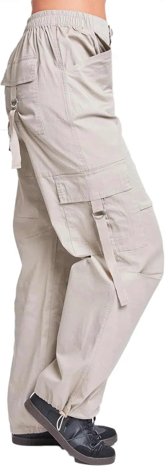 YMI Relaxed Fit Colored Cargo Utility Pant, Charcoal, S