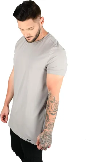 YoungLA Mens Minimalist Fitted T-Shirts | Long Drop Cut Tee | Workout Gym 411