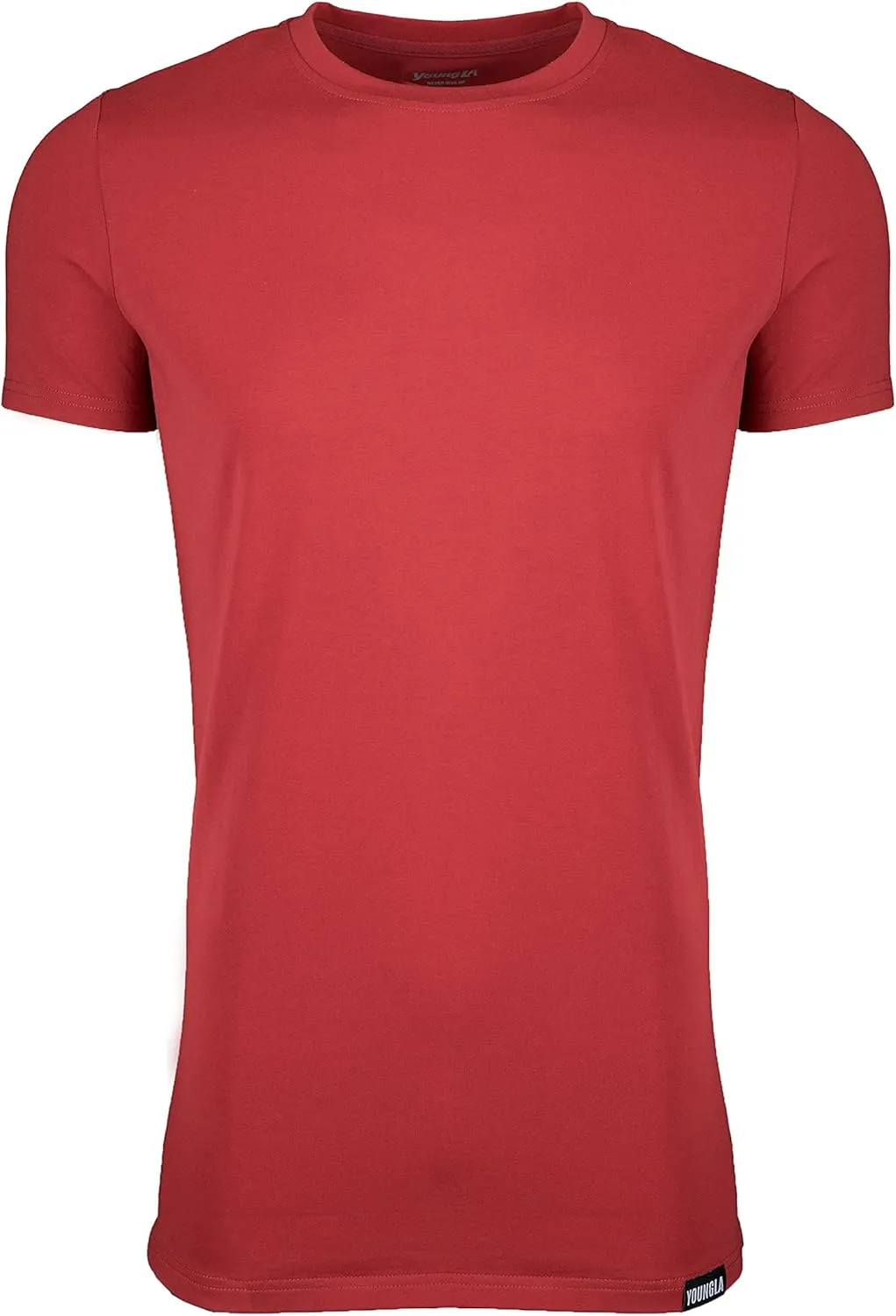 YoungLA Mens Minimalist Fitted T-Shirts | Long Drop Cut Tee | Workout Gym 411