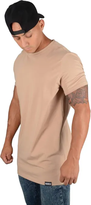 YoungLA Mens Minimalist Fitted T-Shirts | Long Drop Cut Tee | Workout Gym 411