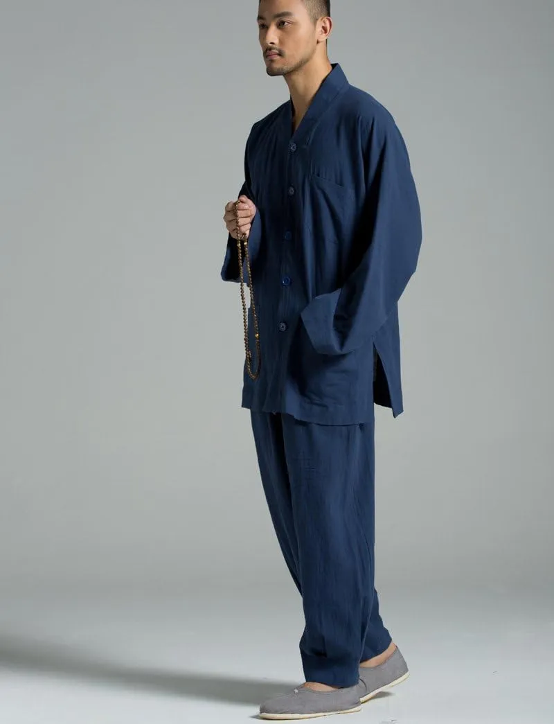 ZanYing Men Casual Yoga Taichi Pants Elastic Waist Loose