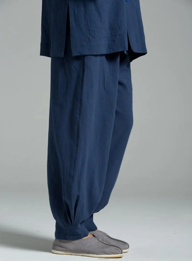 ZanYing Men Casual Yoga Taichi Pants Elastic Waist Loose