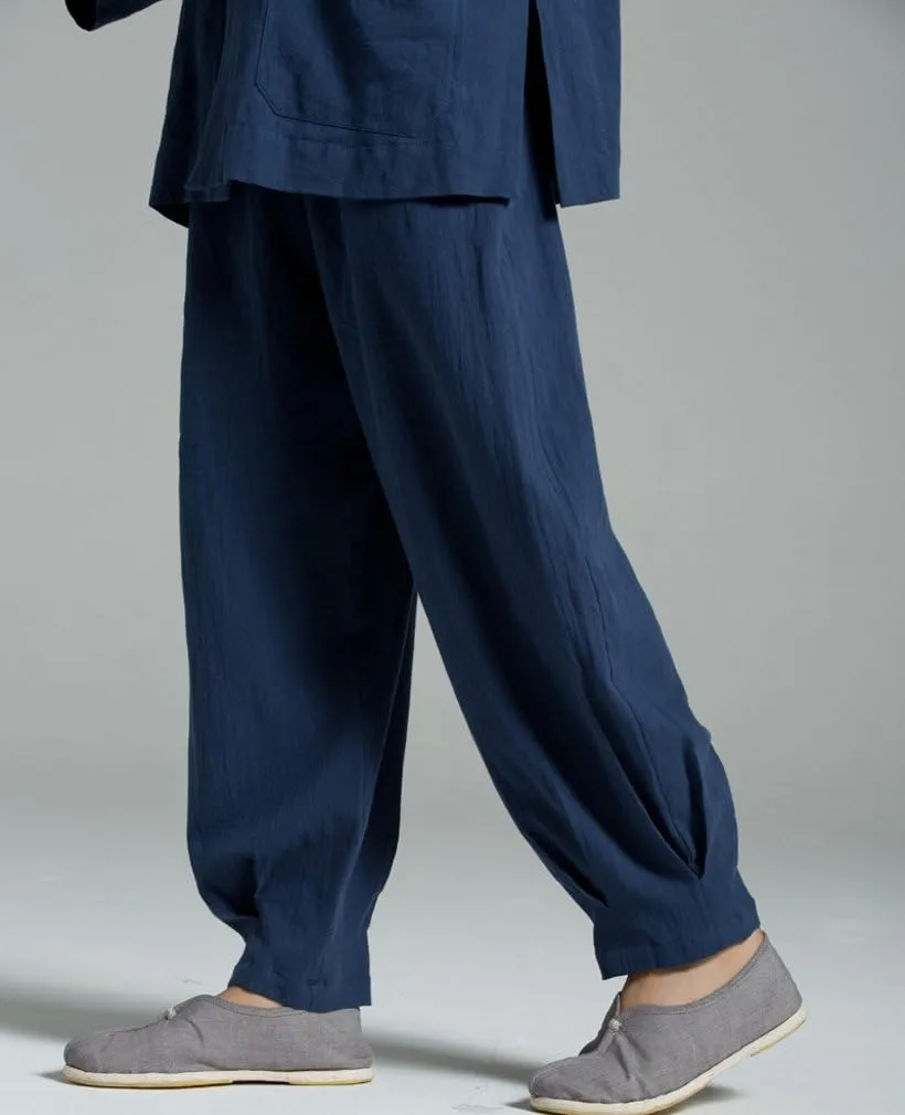 ZanYing Men Casual Yoga Taichi Pants Elastic Waist Loose
