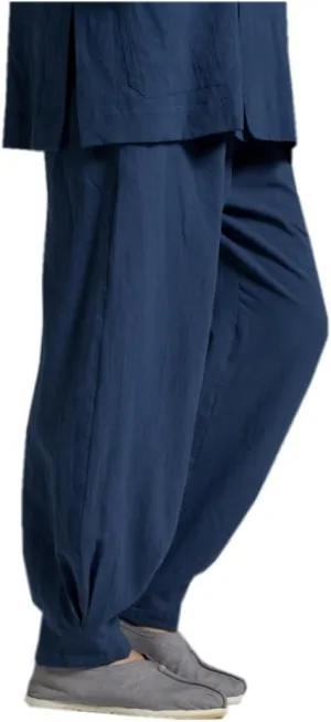 ZanYing Men Casual Yoga Taichi Pants Elastic Waist Loose