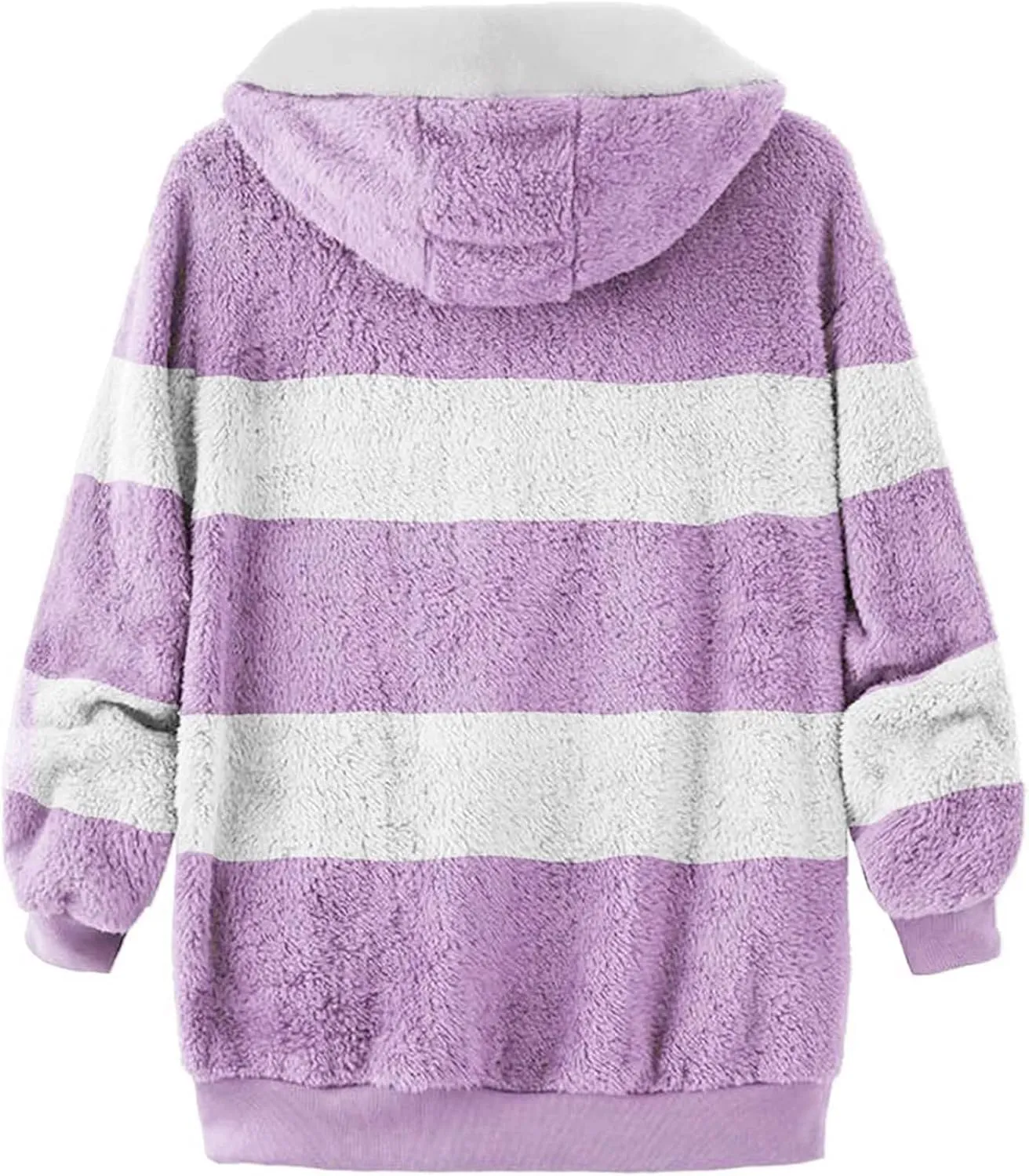 Zip Up Hoodies for Women 2023 Fall Fashion Solid Color Sweatershirt Pullover Tops Long Sleeve Warm Coat Furry Fleece Jacket